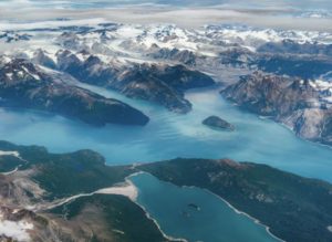 Aerial view of Alaska.