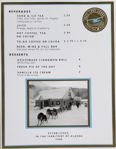 Trail Lake Lodge Lunch and Dinner Menu pg4